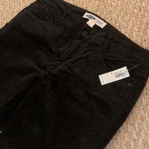 NWT Old Navy black velvet pants, sz 10
